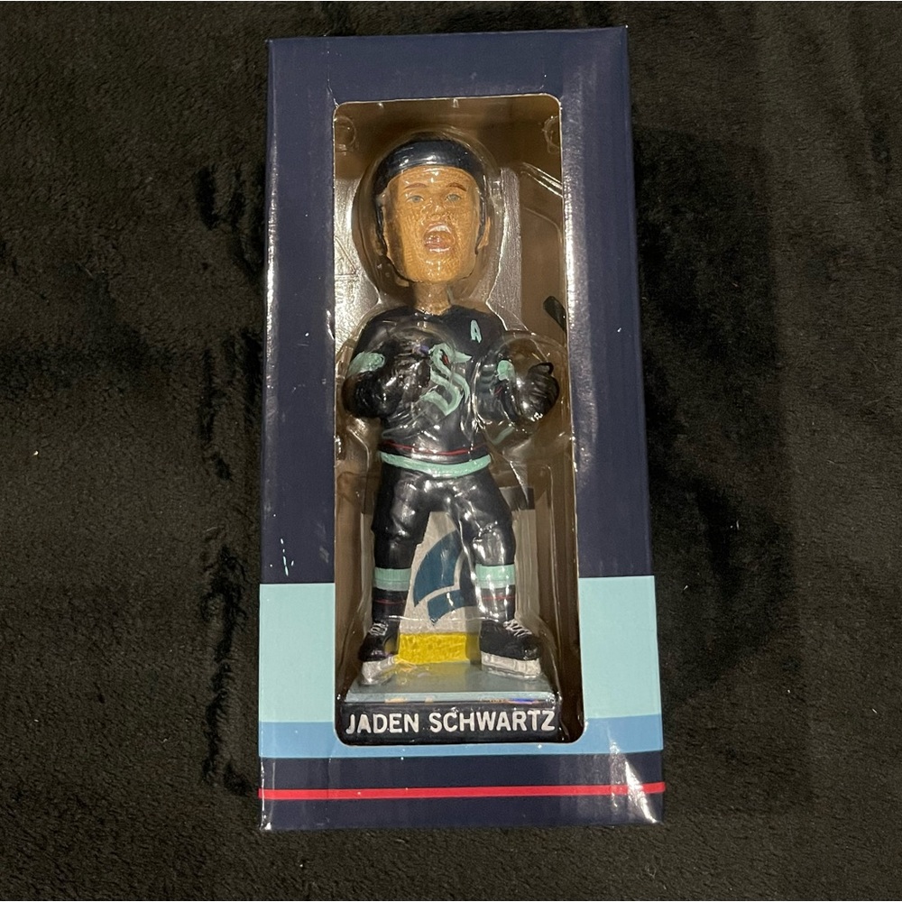 NIB Seattle Kraken Jaden Schwartz Bobblehead from 1-4-24 Ottawa Senators SGA